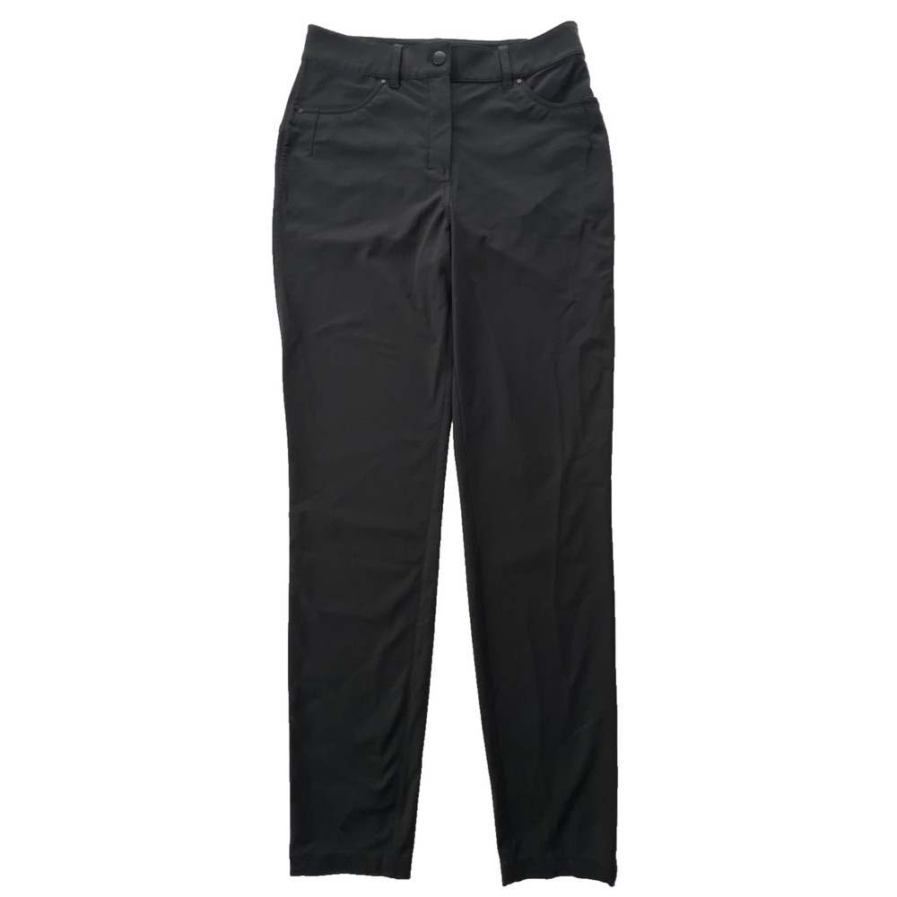 Lululemon Womens Size 6 Black Stretch Activewear Pants Pockets Athletic Trouser